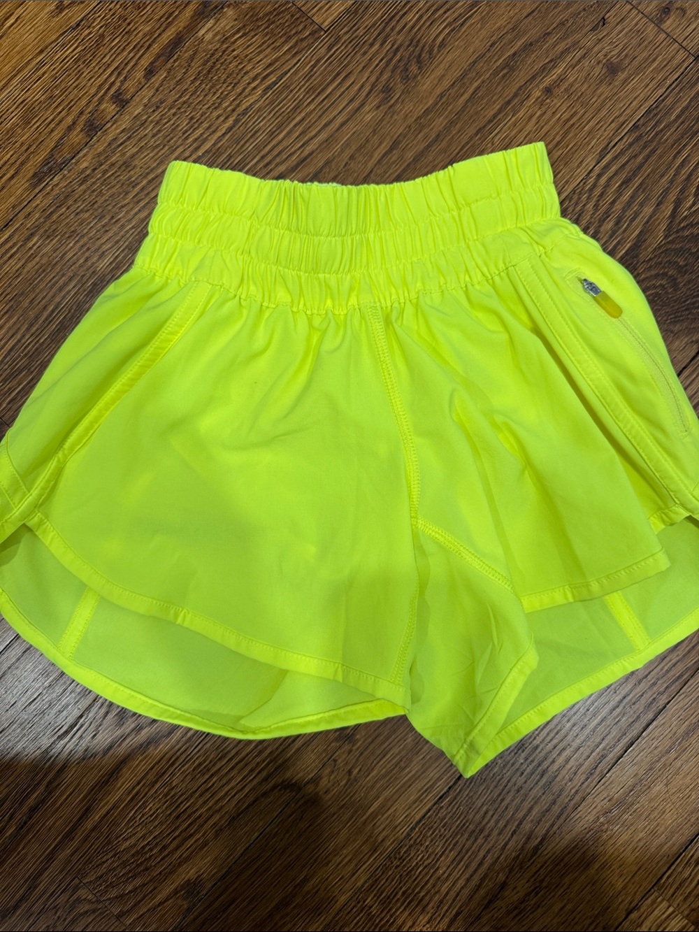 lululemon athletica Neon Yellow Running Shorts